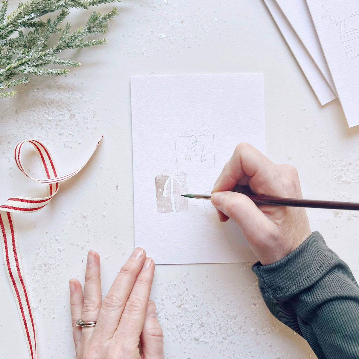 Christmas Cheer Paintable Notecard Set