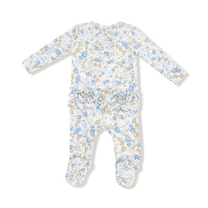 Angel Dear | 2 Way Ruffle Back Zipper Footie - Sweet Rose Calico