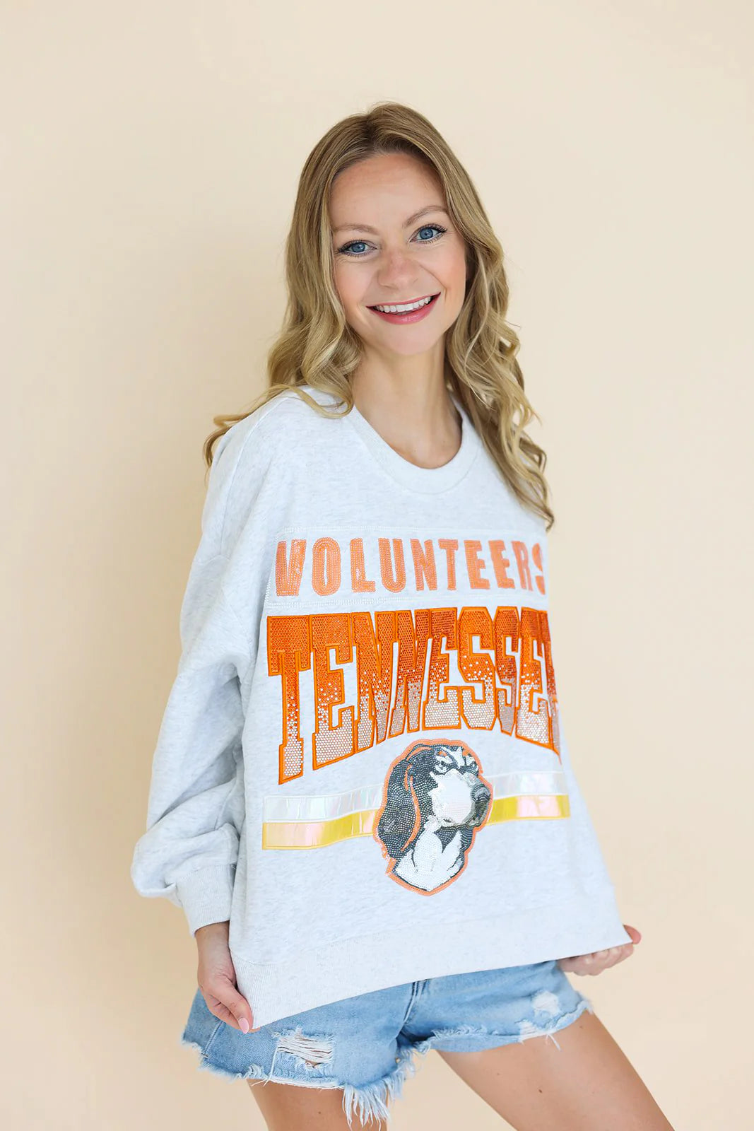 Queen of Sparkles |  Grey "Volunteers Tennessee" Vintage Sweatshirt