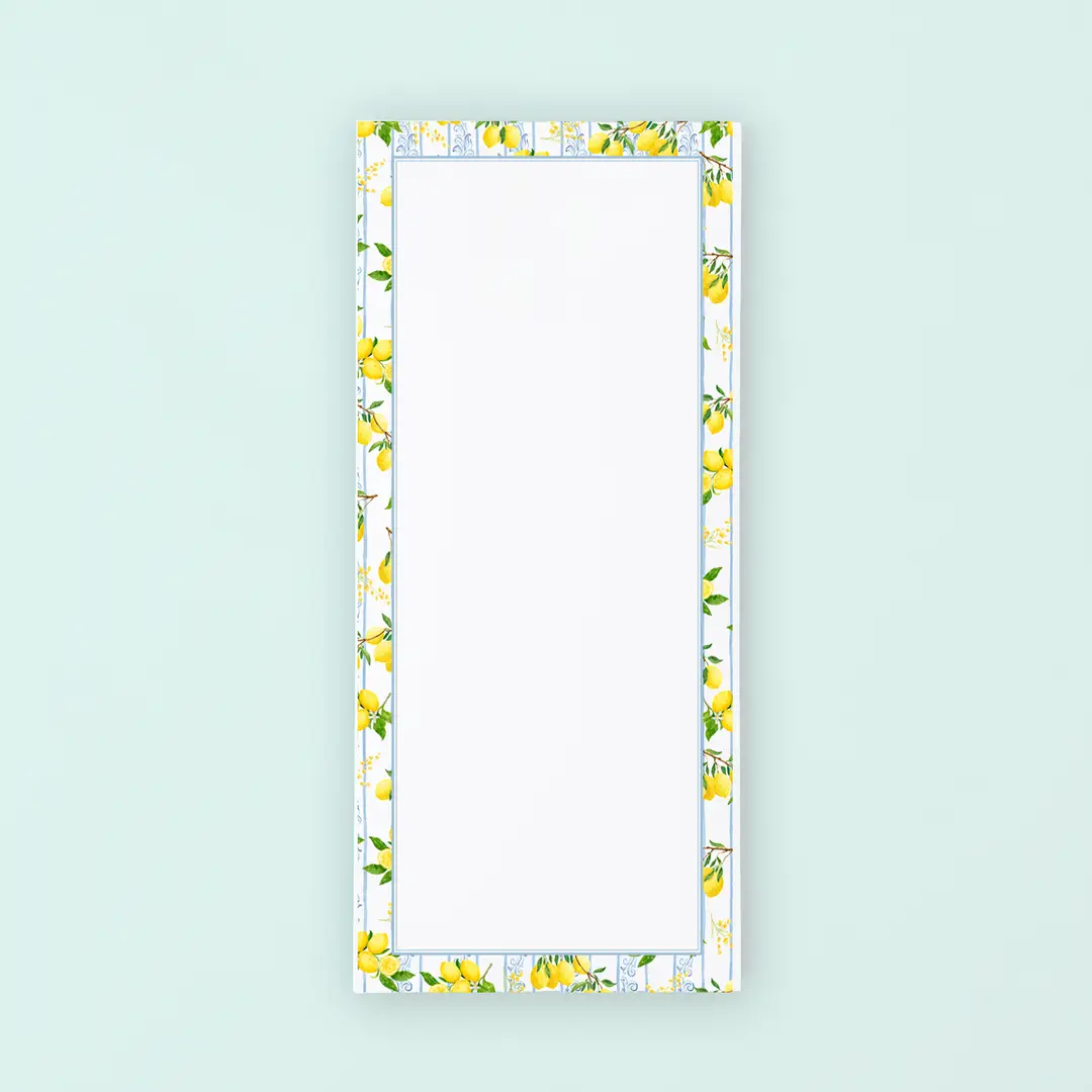 Lemon Pattern Lists Notepad