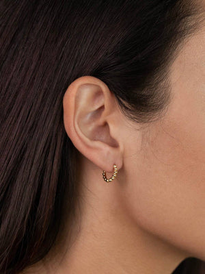 Ball Hoop - Small - Gold Earrings