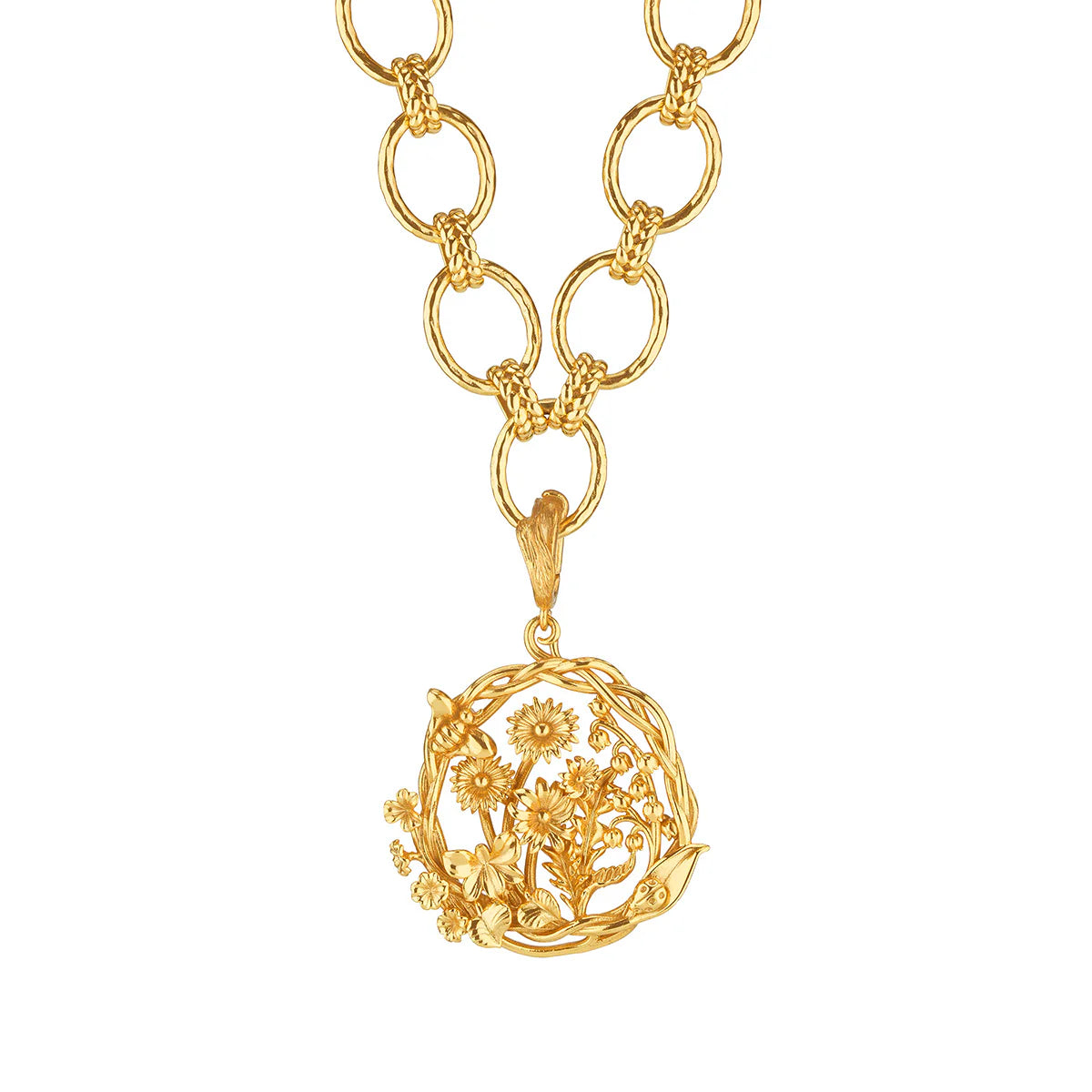 Meadow Walk Meadow Wildflower Charm/Pendant - Gold