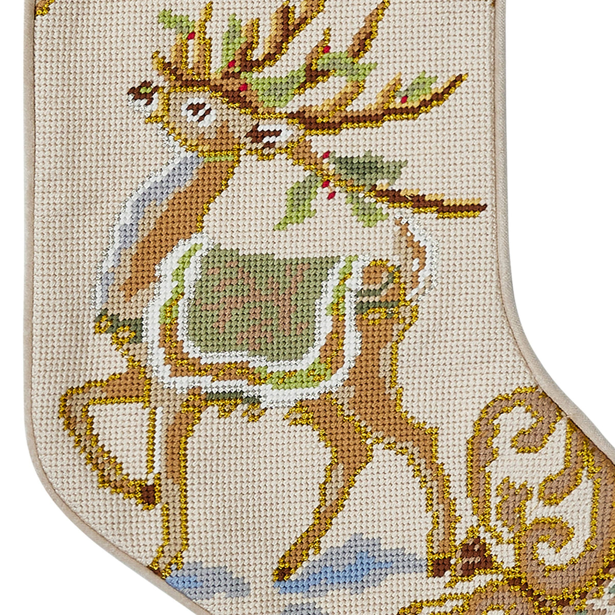 Reindeer Needlepoint Stocking