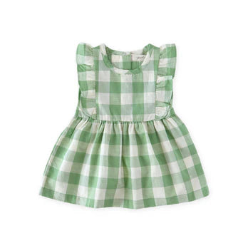 PEHR | Checkmate Flutter Dress - Grass