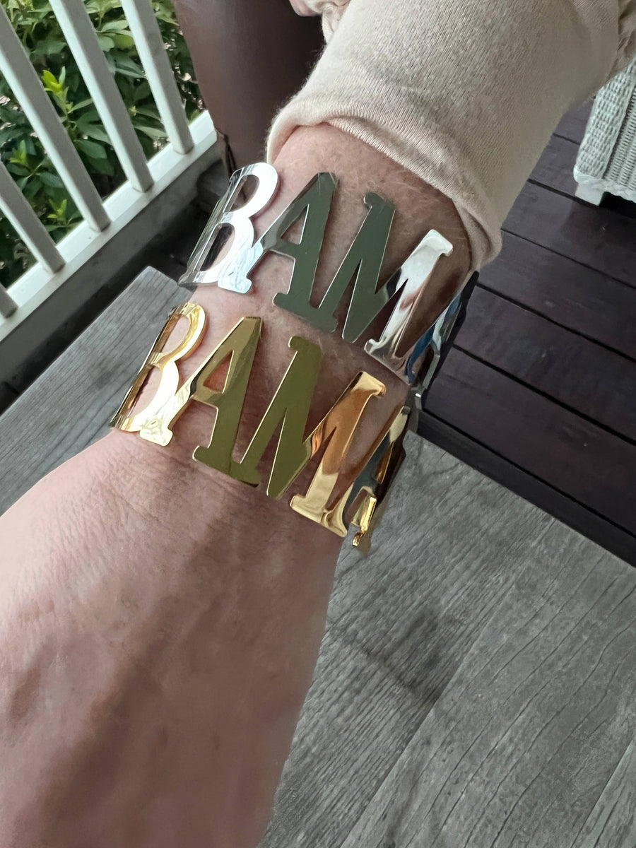 BAMA Silver Bangle Bracelets Tarnish Resistant