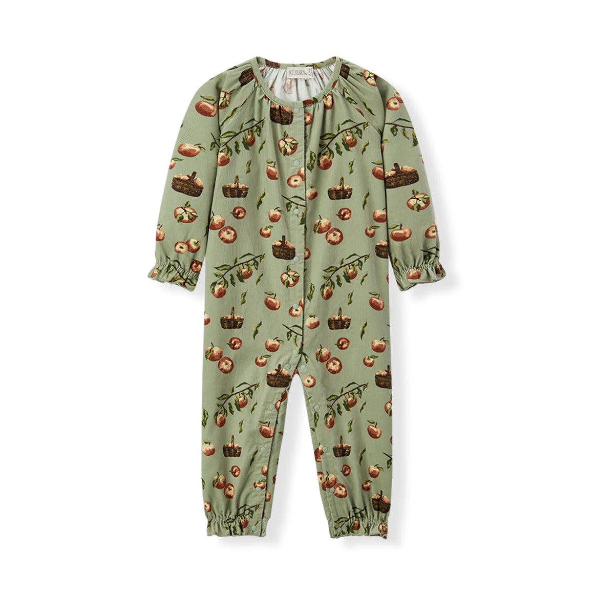 Milkbarn Apple Orchard Corduroy Ruffle Snap Jumper