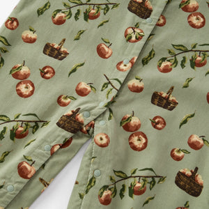 Milkbarn Apple Orchard Corduroy Ruffle Snap Jumper