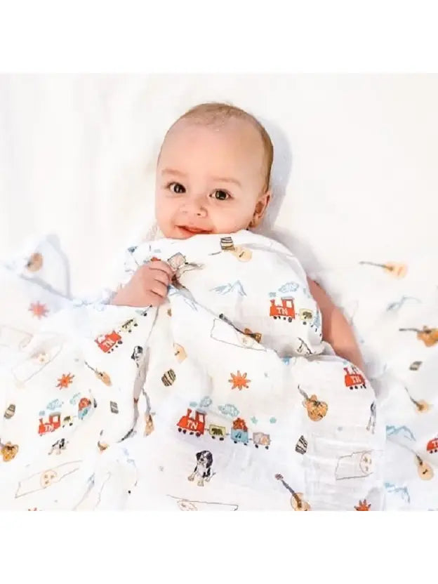 Little Hometown TN Swaddle Blanket Charlotte s Web Monogramming Gifts