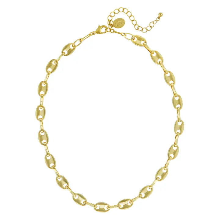 Gold Buckle Chain Necklace