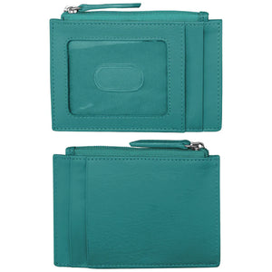 ili New York | Leather I.D. and Credit Card Holder w/ Zip Pocket