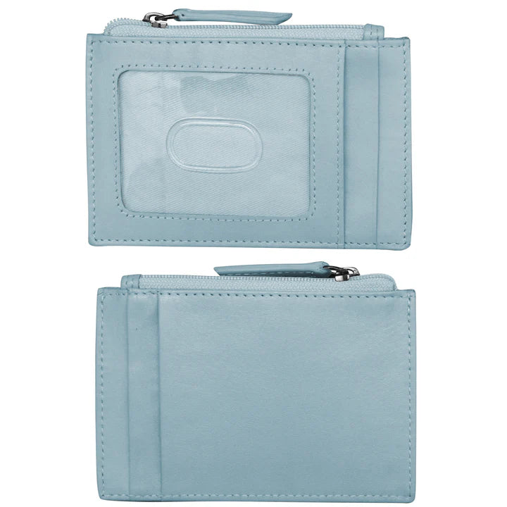 ili New York | Leather I.D. and Credit Card Holder w/ Zip Pocket