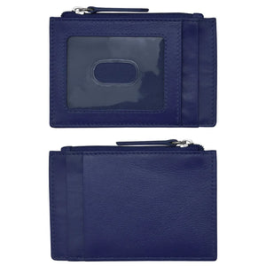 ili New York | Leather I.D. and Credit Card Holder w/ Zip Pocket