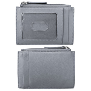 ili New York | Leather I.D. and Credit Card Holder w/ Zip Pocket