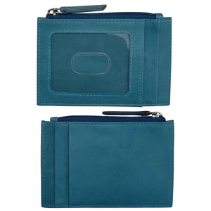 ili New York | Leather I.D. and Credit Card Holder w/ Zip Pocket