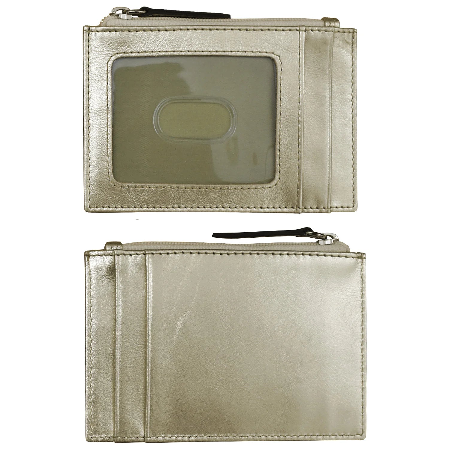 ili New York | Leather I.D. and Credit Card Holder w/ Zip Pocket