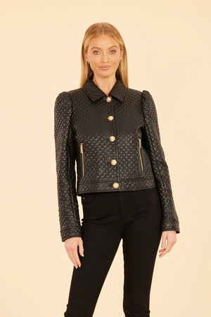 Dolce Cabo | Quilted Puff Shoulder Blazer