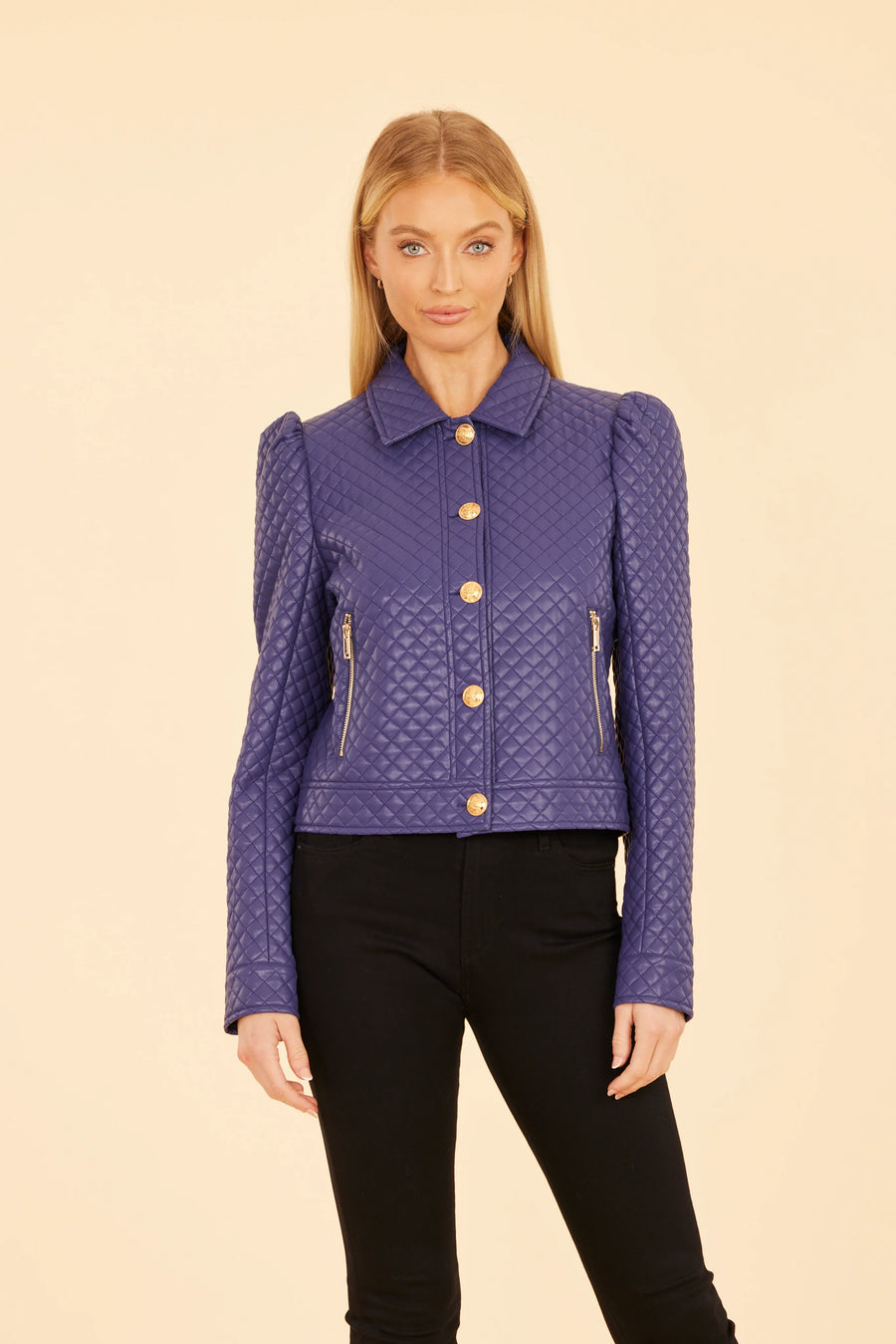 Dolce Cabo | Quilted Puff Shoulder Blazer