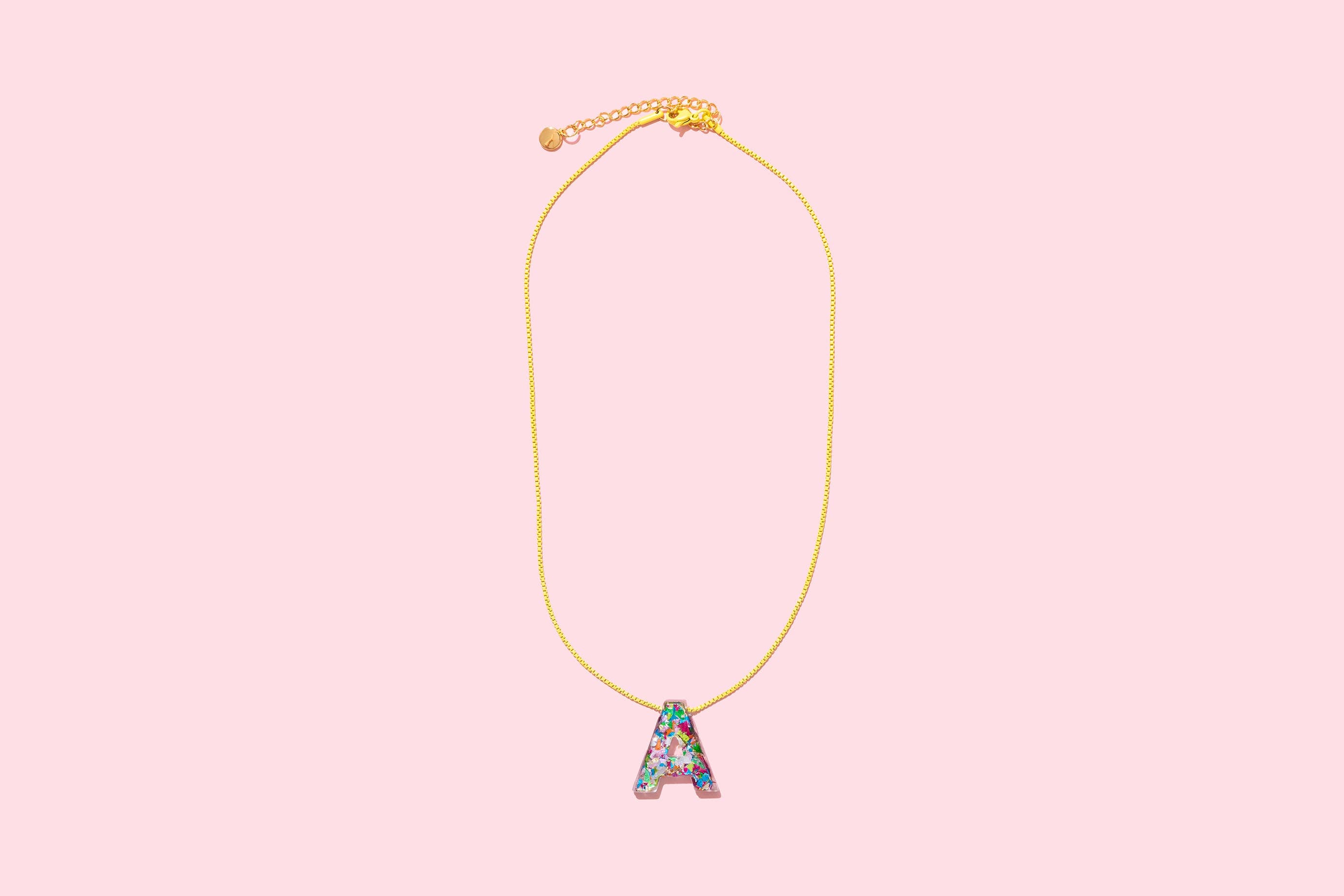 Colorful Confetti Initial Necklaces