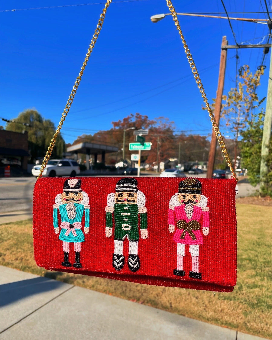 Nutcracker Beaded Clutch