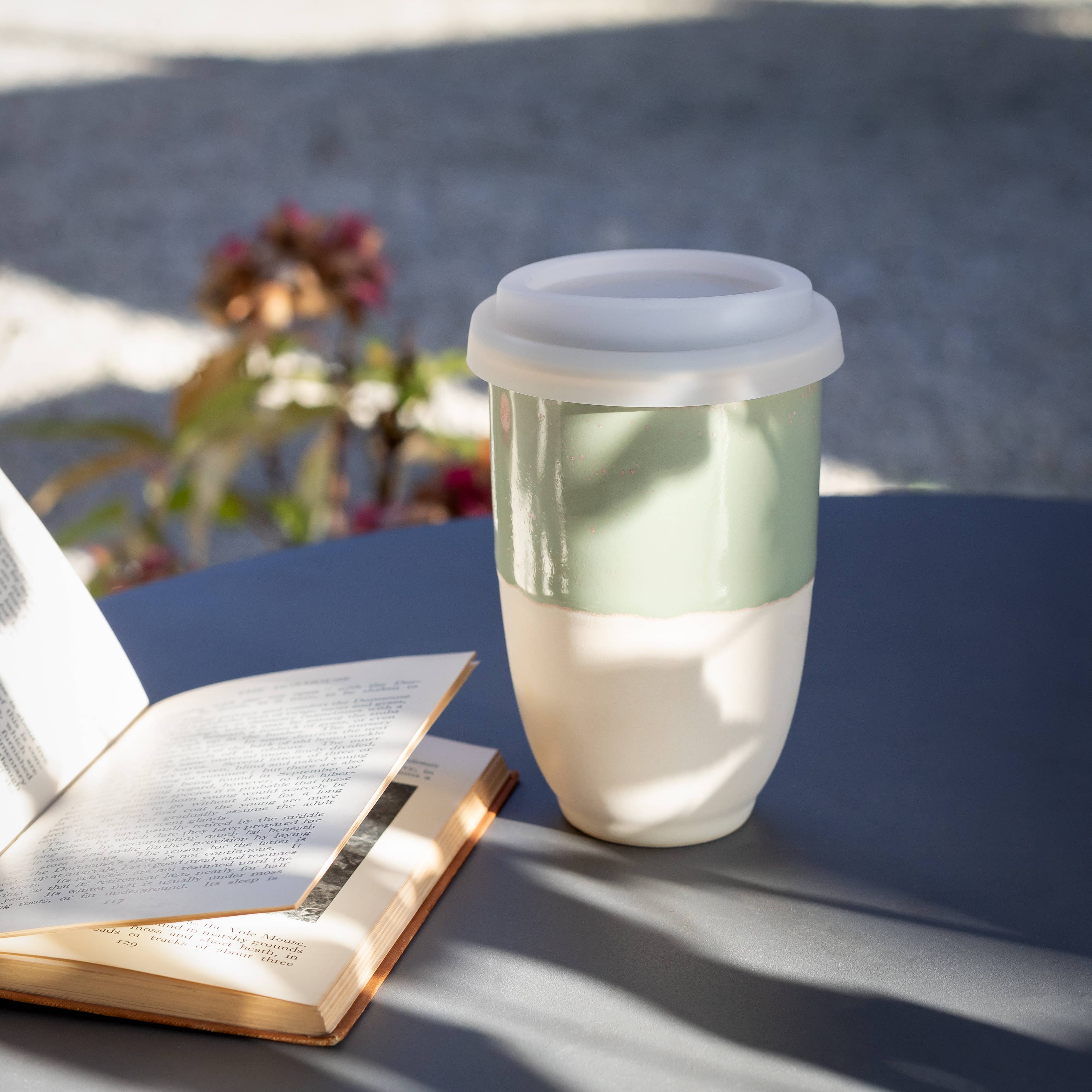 12oz Ceramic Mug with Sleeve and Lid