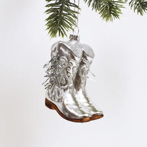 8 Oak Lane | Cowboy Boot Glass Ornament