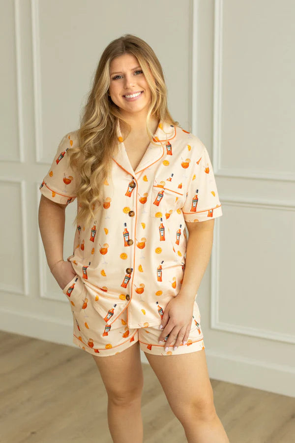 Aperol Spritz Short Sleeve Lounge Set