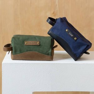 Canvas and Leather Dopp Kit