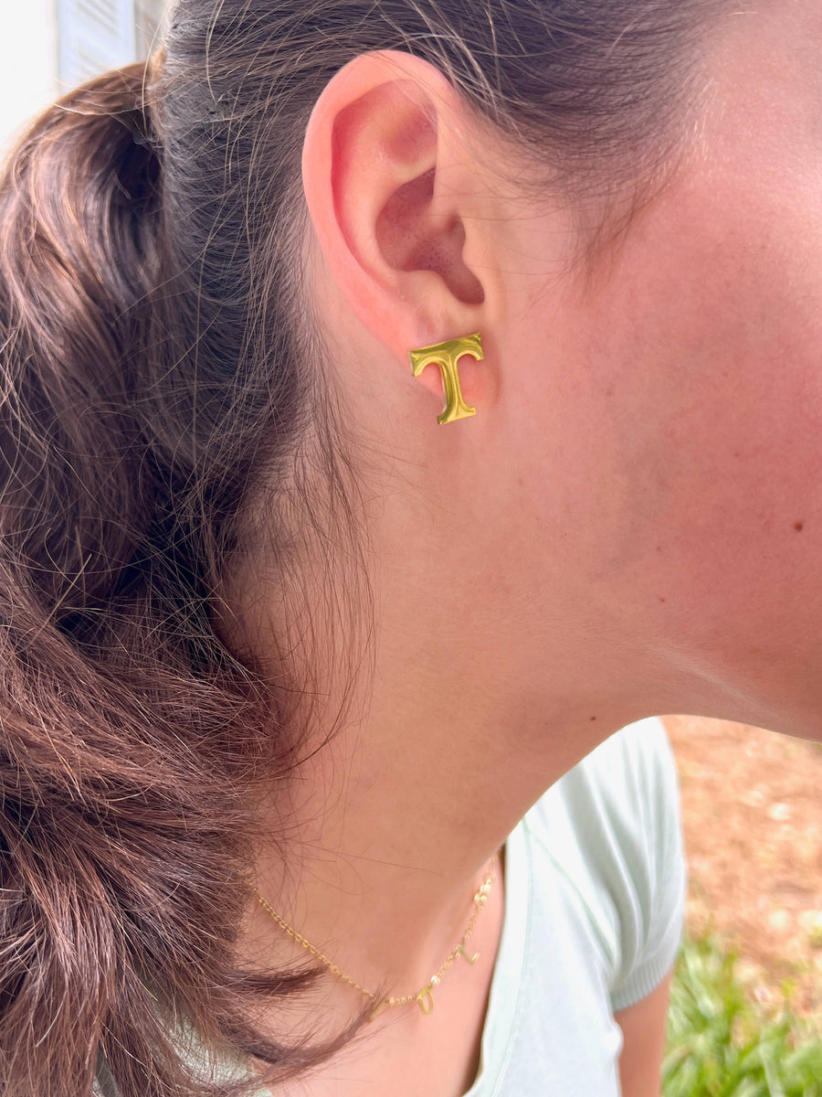 University of Tennessee Gift T Earrings  Hypoallergenic