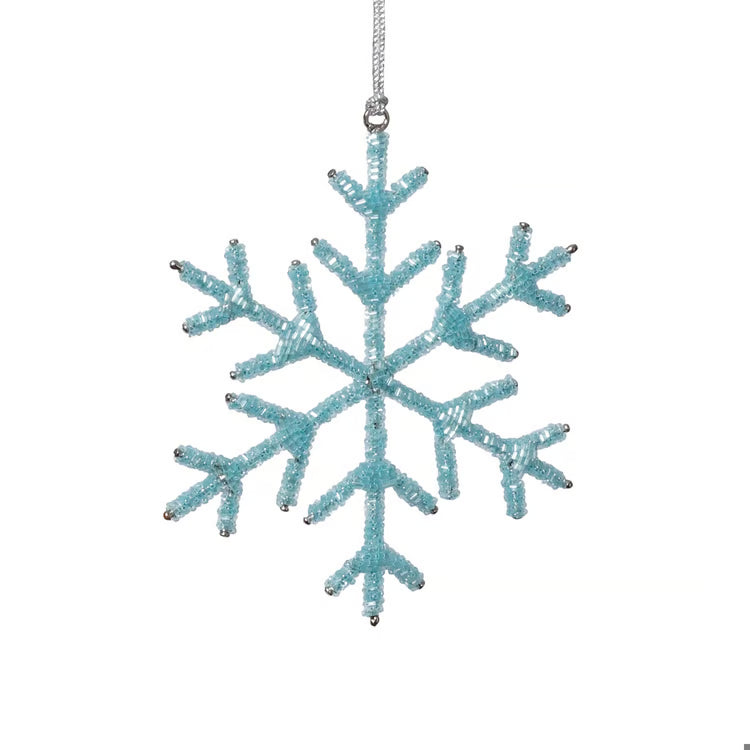 BEADED SNOWFLAKE ORNAMENT