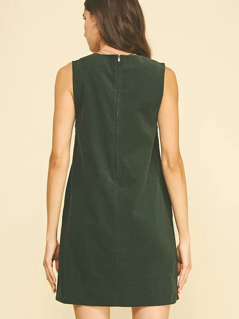 Alona Corduroy Sleeveless Mini Dress