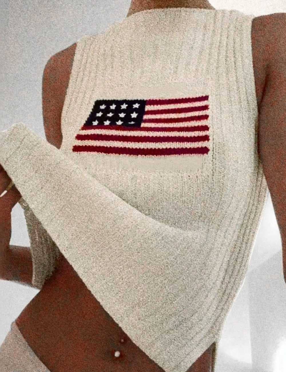 USA Ribbed Knit Tank Top