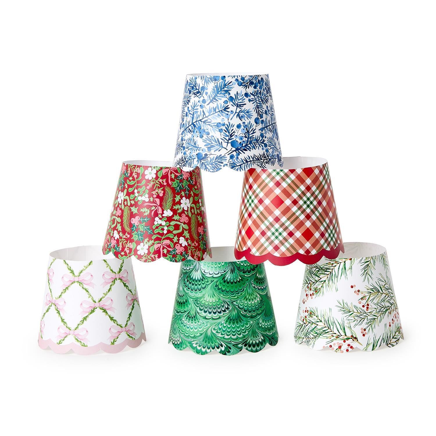 Christmas Paper Shade Cover - Set of 2