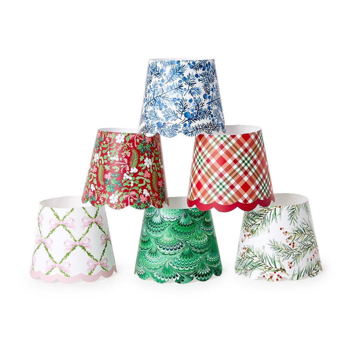 Christmas Paper Shade Cover - Set of 2