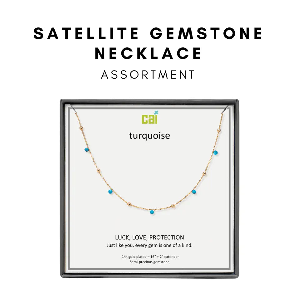 CAI | Satellite Gemstone Necklace