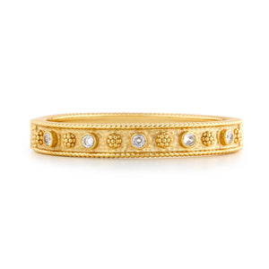 Capucine de Wulf| Berry Gem Classic Gold Hinged Bangle with CZ