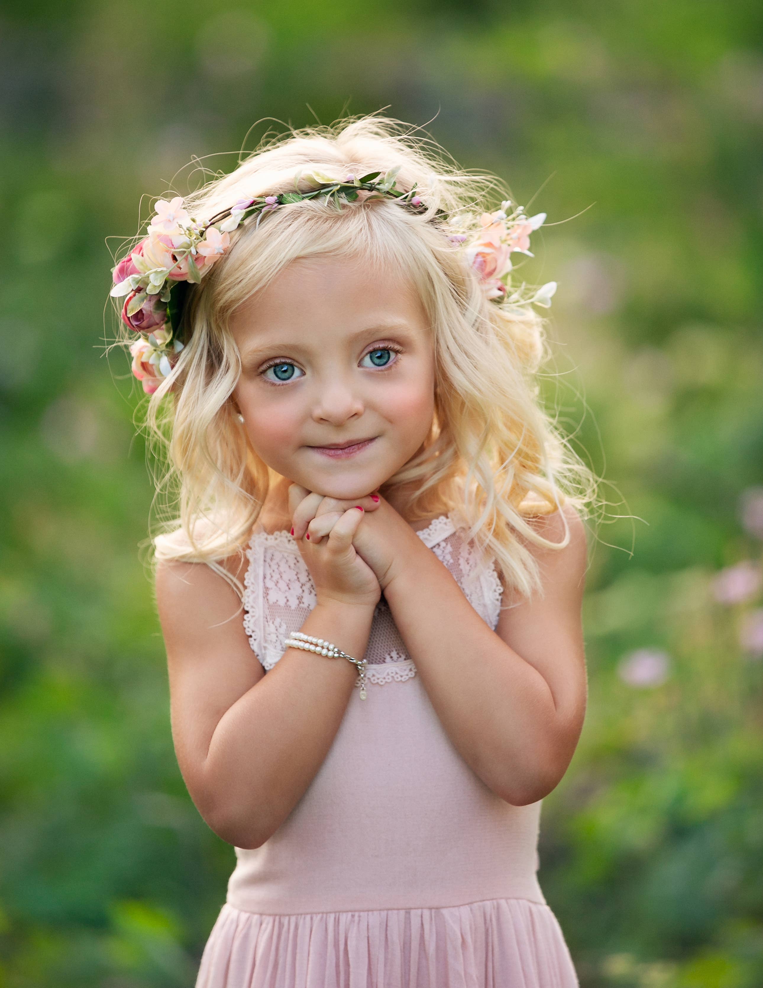 Girls Sterling Silver Elizabeth Double-Strand Kids Pearl Bracelet