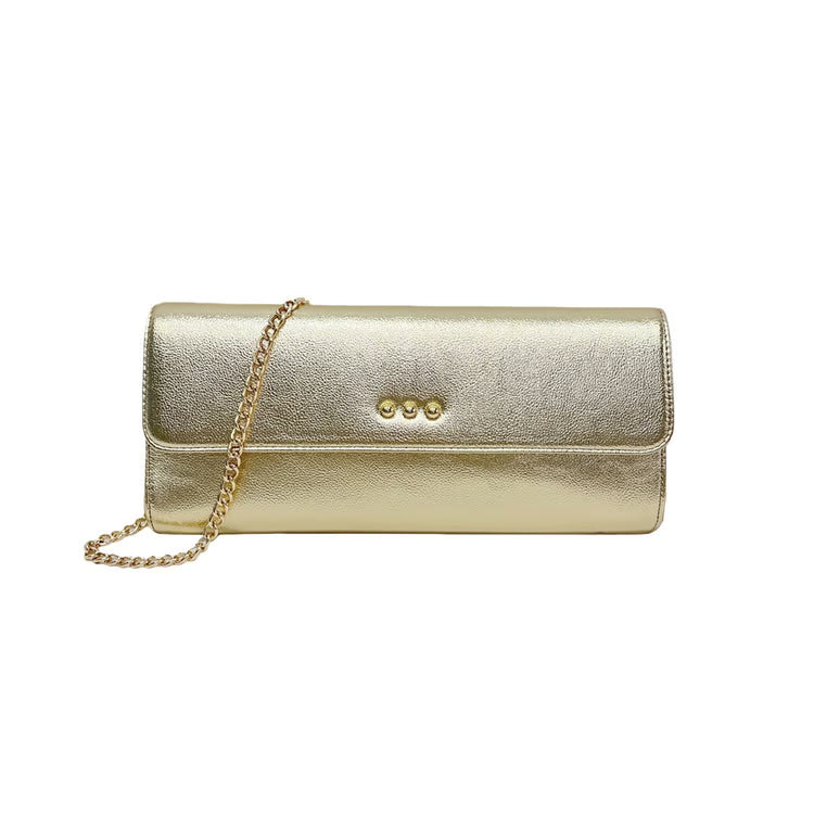 The Evening Metallic Clutch Crossbody Bag