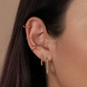 JaxKelly | Gold Cuff Earrings - Ball