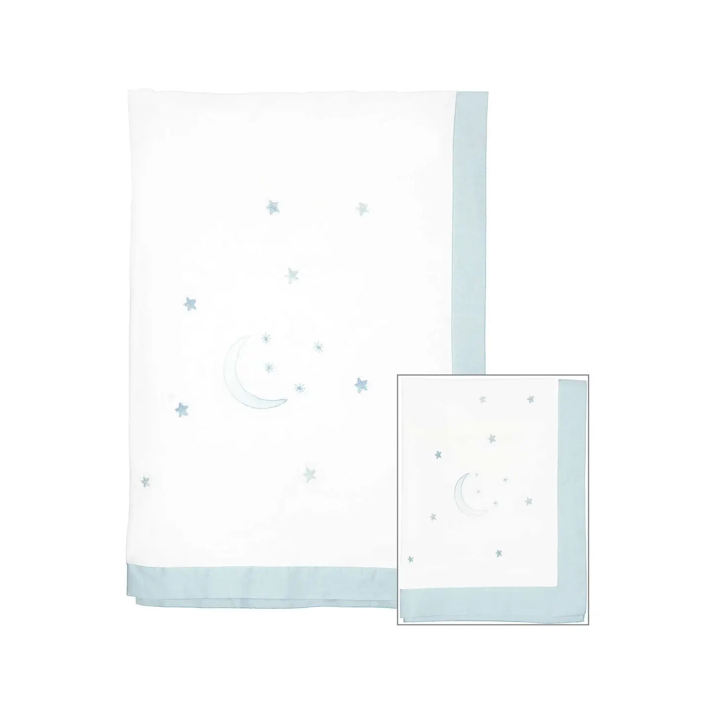 Lenora | Hand Embroidered Over the Moon Batiste Baby Pillow