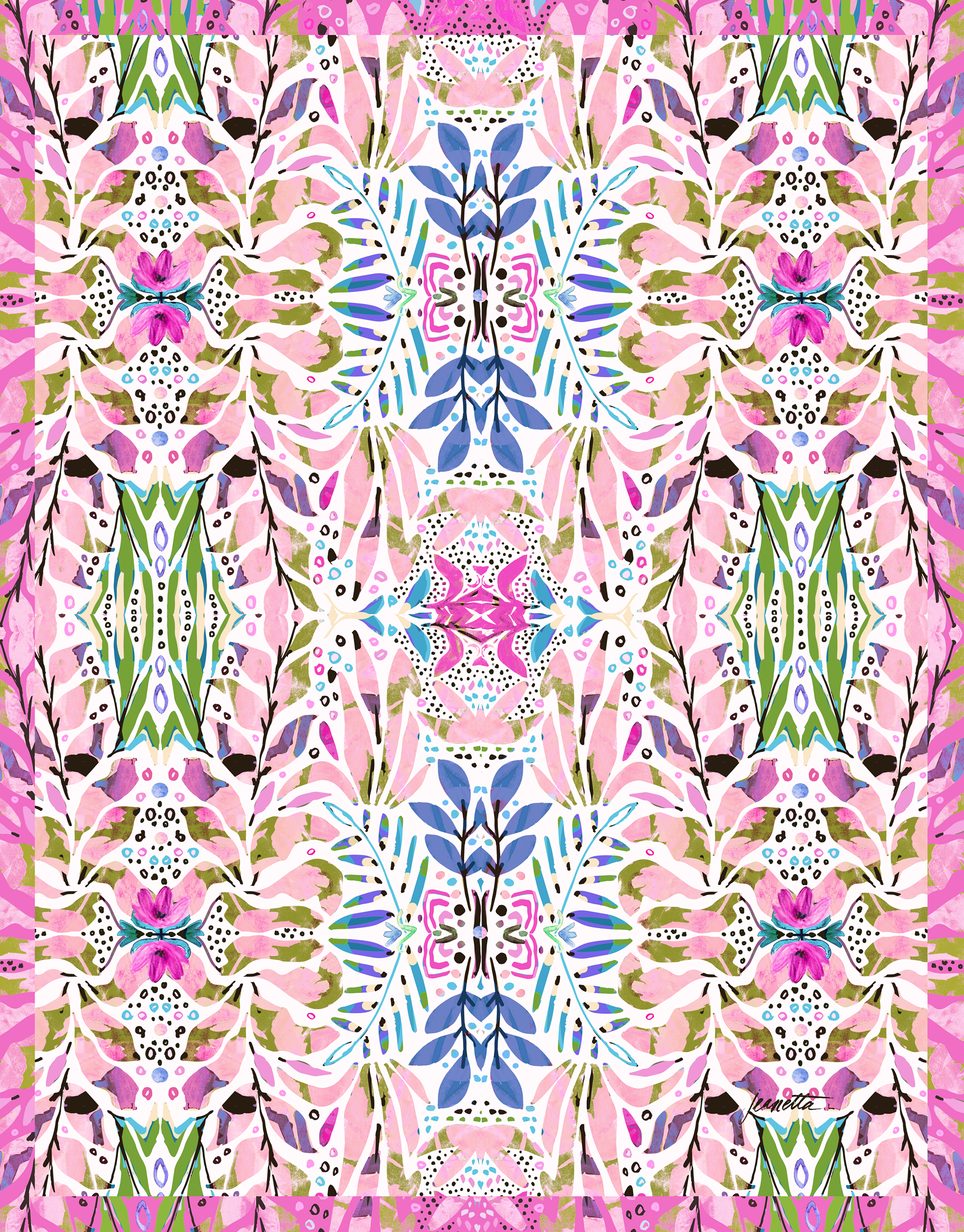 Double Sided Amina Tea Towel