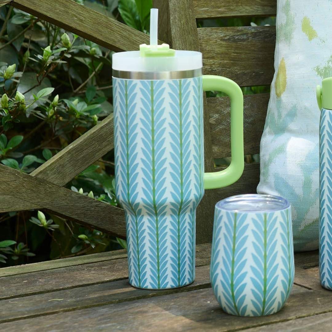 Frond French Blue 12 oz. Wine Tumbler