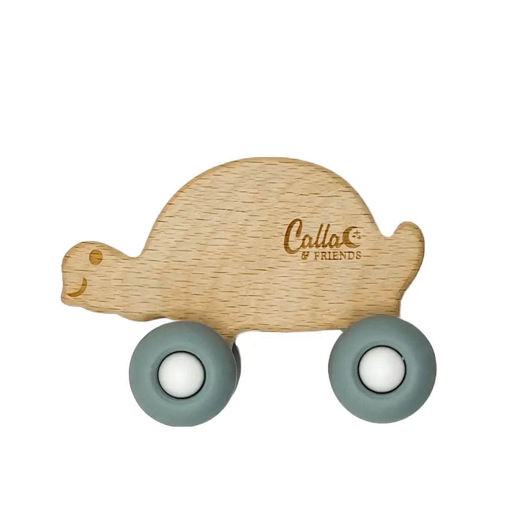 Rollin' Friends Silicone & Beechwood Teether Toy