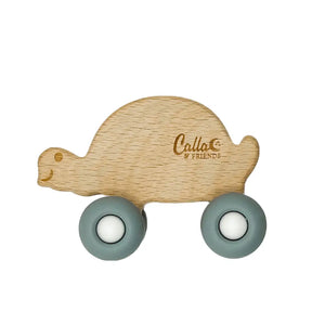 Rollin' Friends Silicone & Beechwood Teether Toy