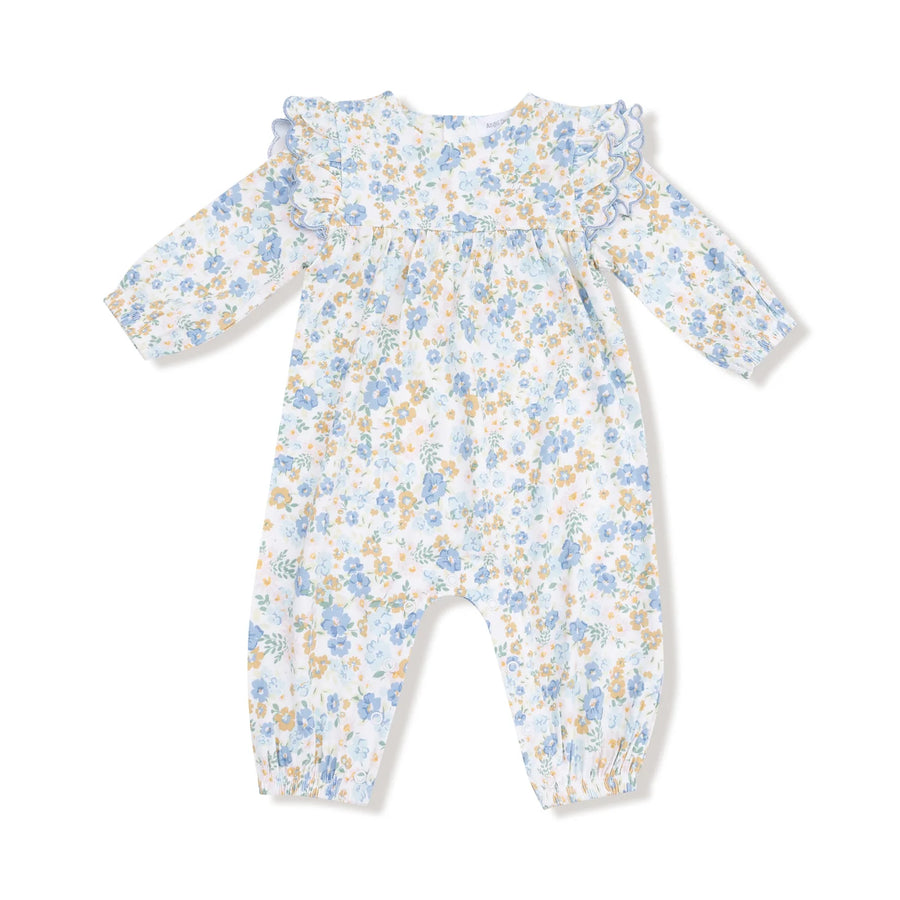 Angel Dear | Sweet Rose Calico Petal Ruffle Romper