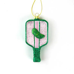 8 Oak Lane | Pickle Ball Glass Ornament