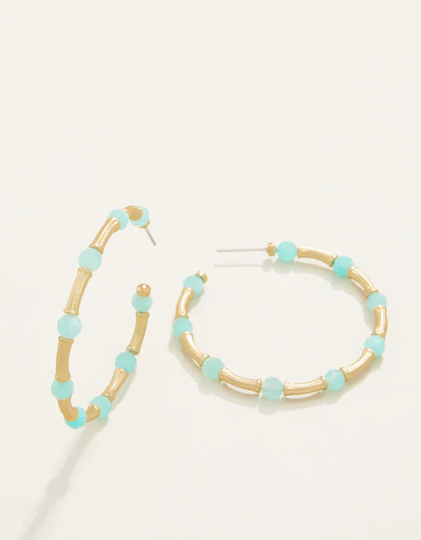 Spartina 449 | Calm Waters Amazonite Hoop Earrings