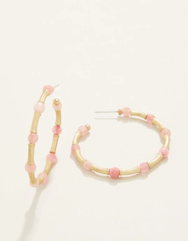 Spartina | Calm Waters Hoop Earrings Pink Jade