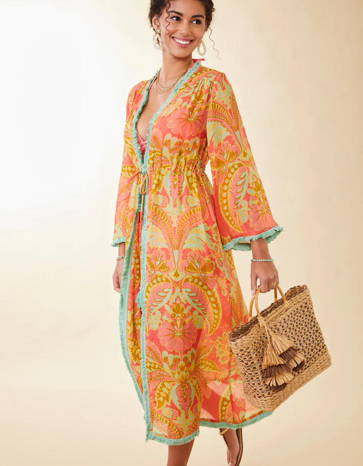 Spartina 449 | Gretchyn Beach Cover Up in River Club Damask Red