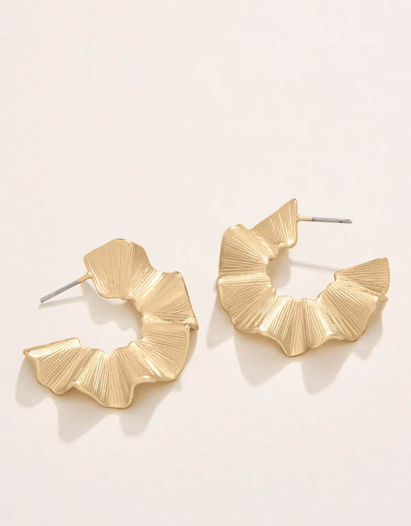 Spartina 449 | Ruffle Gold Hoop Earring