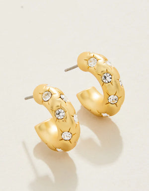 Spartina 449 | Chubby Hoop Earrings Crystal